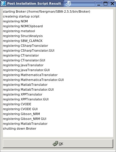 Display Registration results